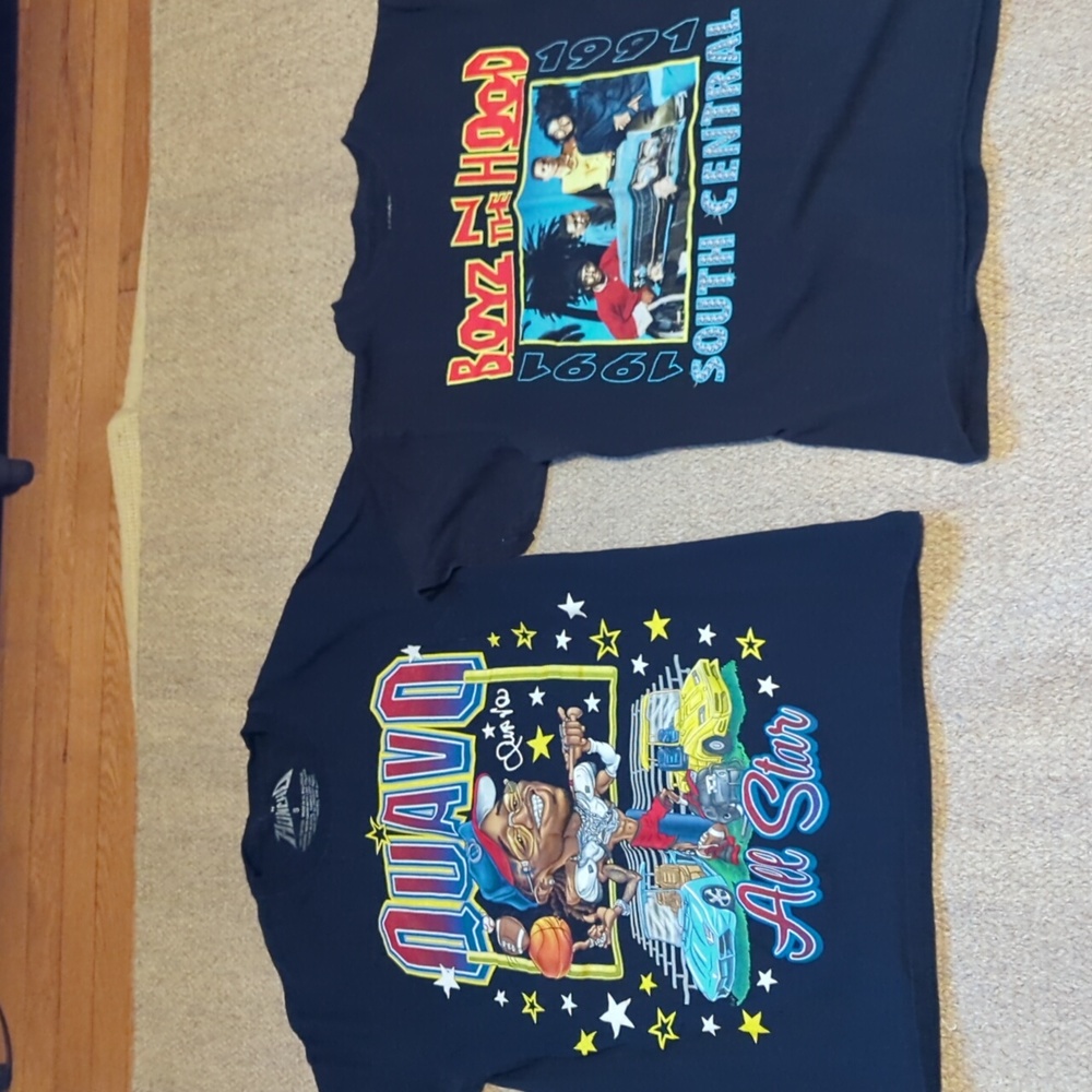 Mens Quavo and Boyz N The Hood T shirt lot size small